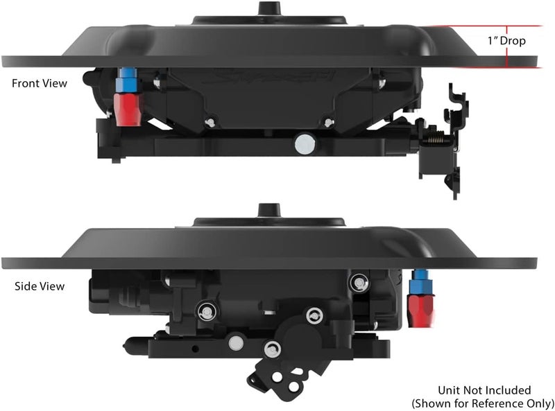 HOLLEY Sniper EFI 120-511 Air Cleaner Drop Base - Black - Image 4