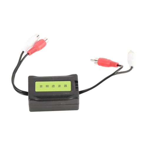 Ymiko 1.5 × 1.2 × 2.6 بوصة فلتر ضوضاء عازل ضوضاء حلقة الأرضية موصلات RCA 3.5 مم/0.1 بوصة عازل حلقة الأرضية لنظام الصوت في السيارة مصمم للقضاء على ضوضاء الصوت في السيارة - Image 1