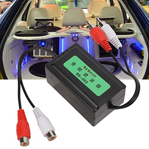 Ymiko 1.5 × 1.2 × 2.6 بوصة فلتر ضوضاء عازل ضوضاء حلقة الأرضية موصلات RCA 3.5 مم/0.1 بوصة عازل حلقة الأرضية لنظام الصوت في السيارة مصمم للقضاء على ضوضاء الصوت في السيارة - Image 2