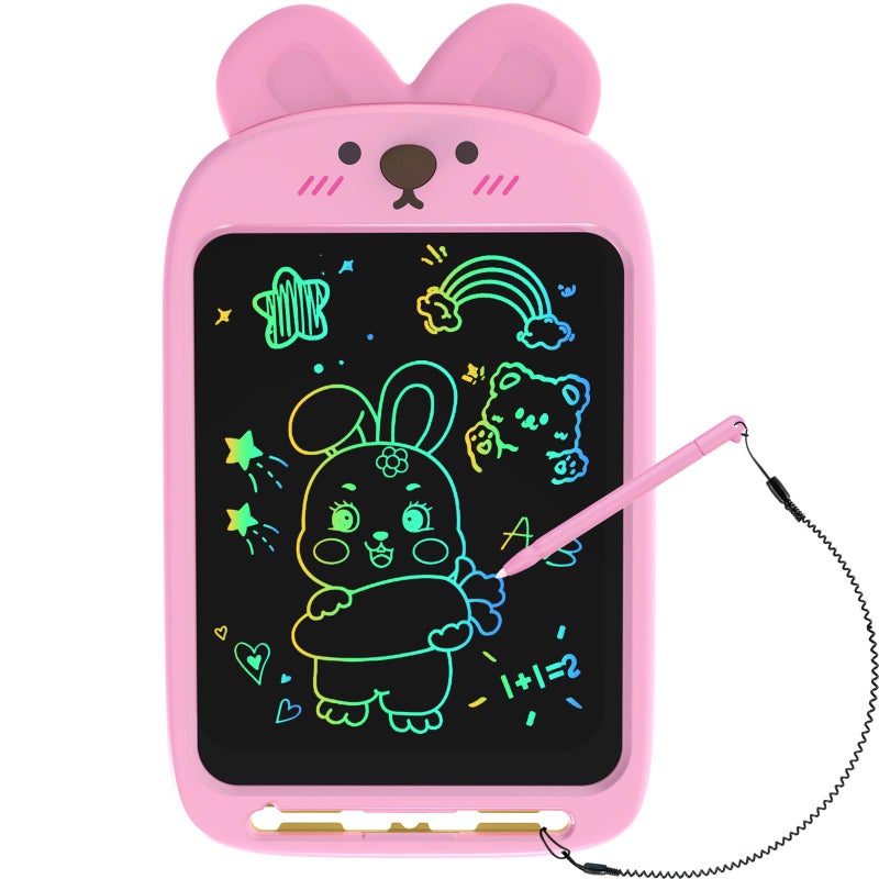 Chafegy Lcd Writing Tablet 10 Inch  Colorful Doodle Board Drawing Tablet  Toys For 3 4 5 6 8 Years Old Boys Girls Gift  Memo Board  Drawing Pads (Rabbit) - Image 1