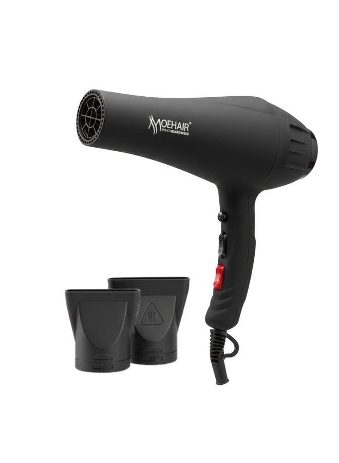 MoeHair Professional Hair Dryer  8800W with Ionic & Keratin Protection, MO-7012 Hot & Cold Air, Fast Drying and Frizz Control Blow Dryer for All Hair Types , Lightweight Design for Home & Salon Use - Image 2