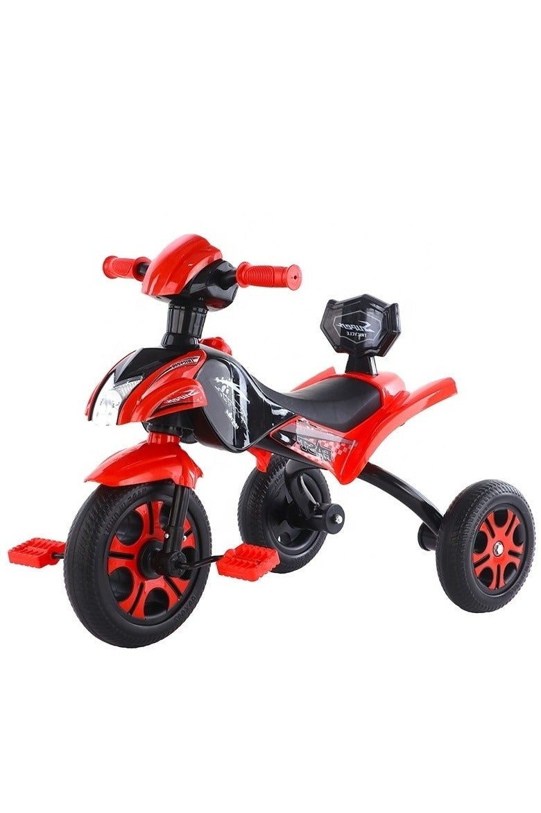 Red Kids Tricycle with Pedals – Stylish Ride-On Bike for Toddlers  Preschoolers - Image 2