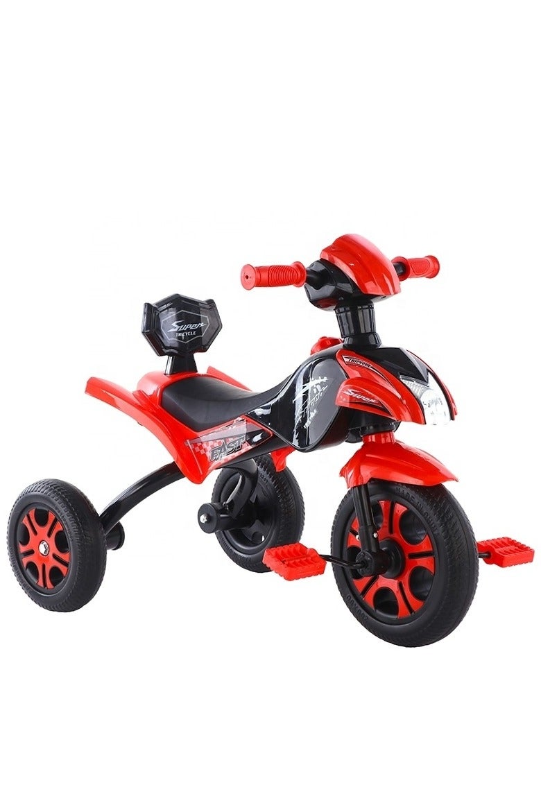 Red Kids Tricycle with Pedals – Stylish Ride-On Bike for Toddlers  Preschoolers - Image 3