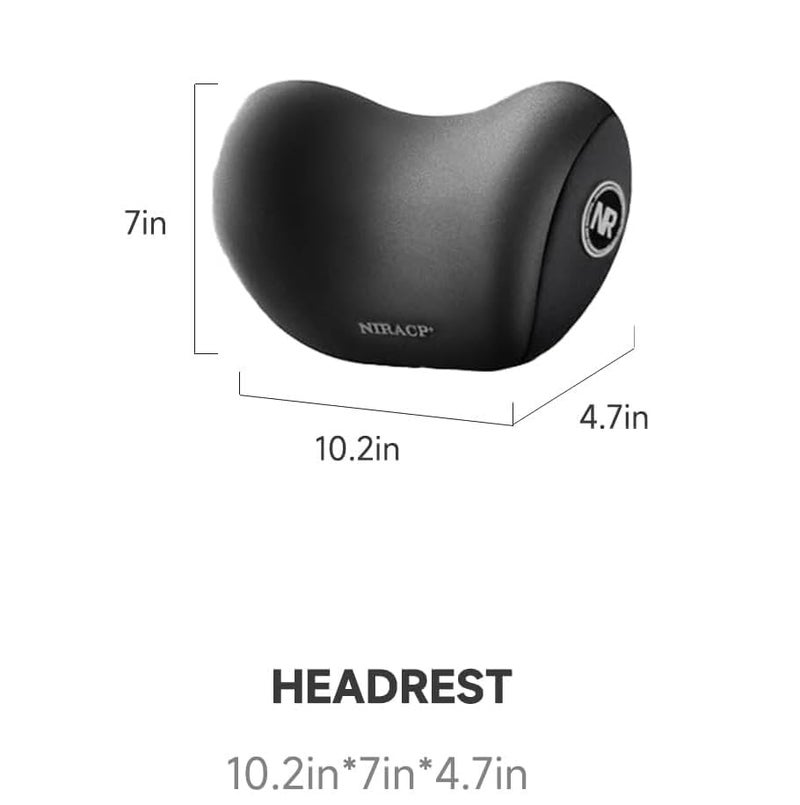 NIL JO Car Neck Pillow Neck Pain Relief for Long Drive Car Seat Back Head Rest Memory Foam Pillow for Driving with Adjustable Strap Breathable Removable Cover with Buckle 1pcs - Image 2