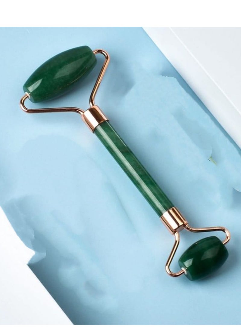 Jade Stone Massage Tool, Natural Jade Stone Set Anti-Aging Face Lifting Anti-Aging Facial Relaxation Double Chin Neck- - Image 2