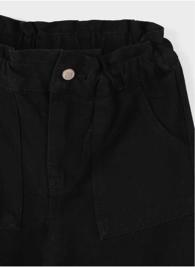 LC WAIKIKI Elastic Waist Wide Leg Girl Jean Trousers  - Image 3