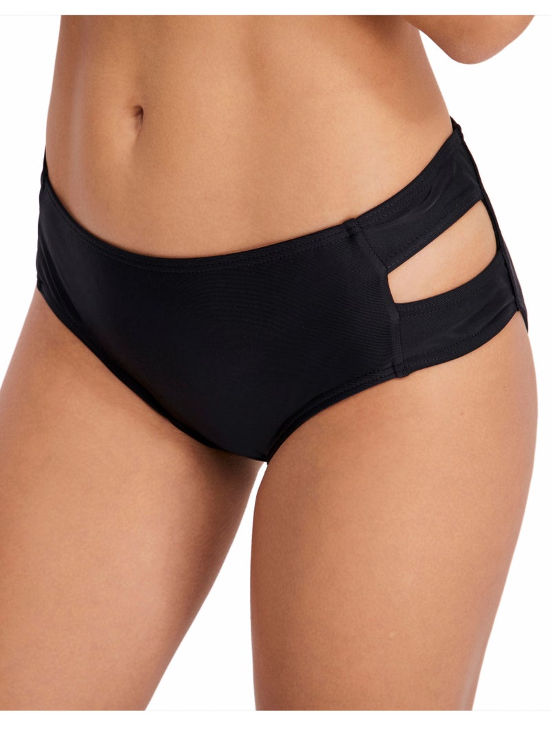 Loquat Black solid color swimsuit Split type halter belt suspenders swimsuit lady bikini  - Image 5