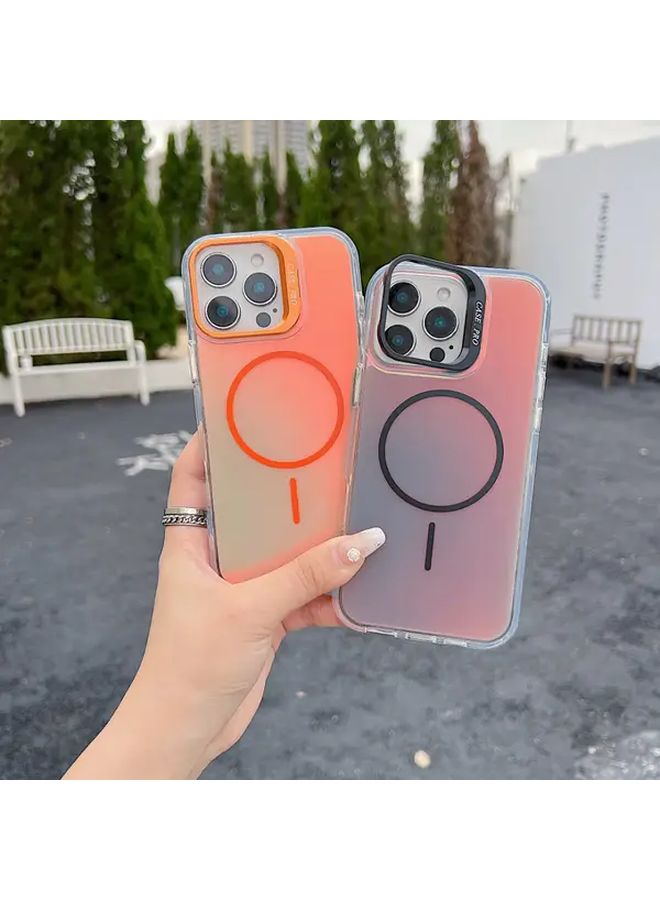 Vibrant Orange Phone Case With Transparent Material High Gloss Hardware Camera And Buttons Support Wireless Charging For Apple iPhone 12 Pro - Image 5