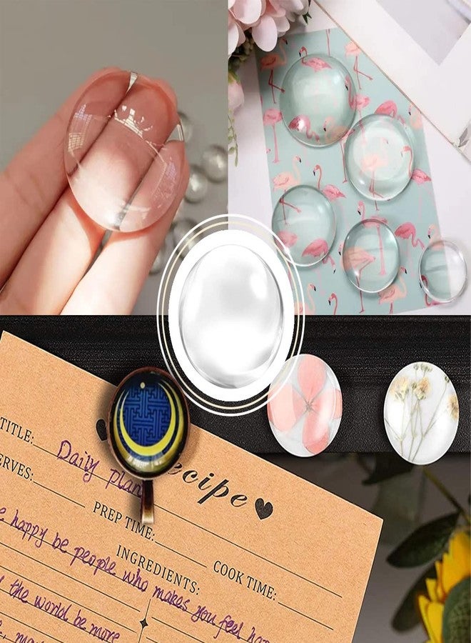 Rixoxo Glass Cabochons 6Pieces 60mm for Jewelry Making Round Clear Glass Dome Cabochons Tile Cabochon Half Round Flat Clear Gem Stones for DIY Crafts Craft Photo Charms (60mm-6PCS) - Image 4