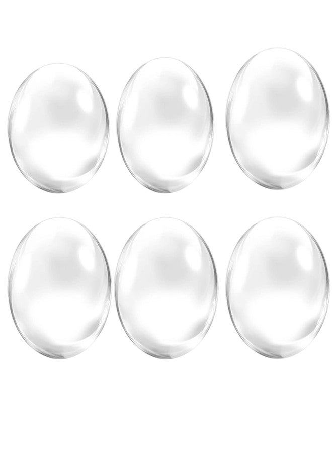 Rixoxo Glass Cabochons 6Pieces 60mm for Jewelry Making Round Clear Glass Dome Cabochons Tile Cabochon Half Round Flat Clear Gem Stones for DIY Crafts Craft Photo Charms (60mm-6PCS) - Image 1