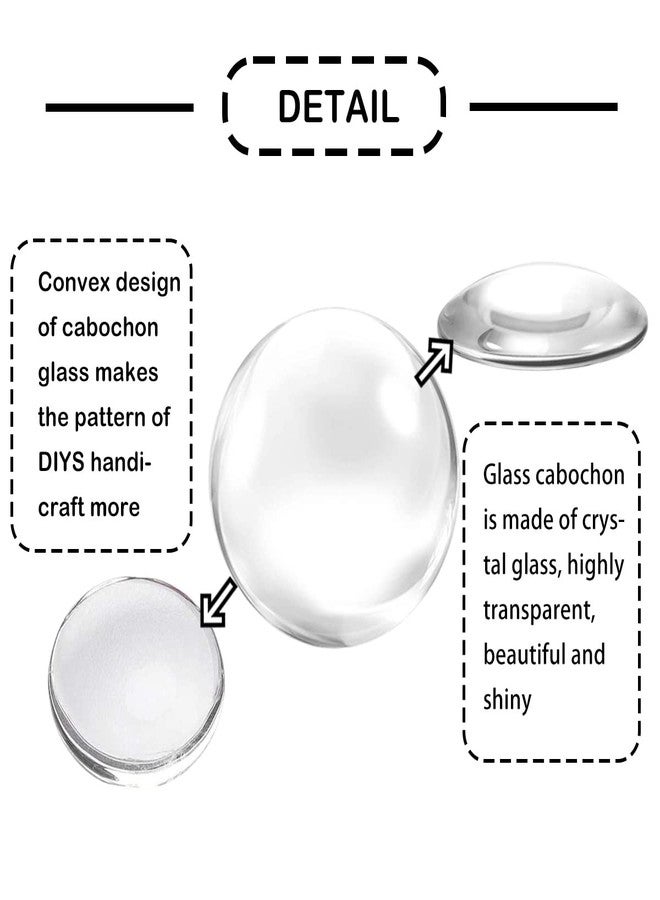 Rixoxo Glass Cabochons 6Pieces 60mm for Jewelry Making Round Clear Glass Dome Cabochons Tile Cabochon Half Round Flat Clear Gem Stones for DIY Crafts Craft Photo Charms (60mm-6PCS) - Image 3