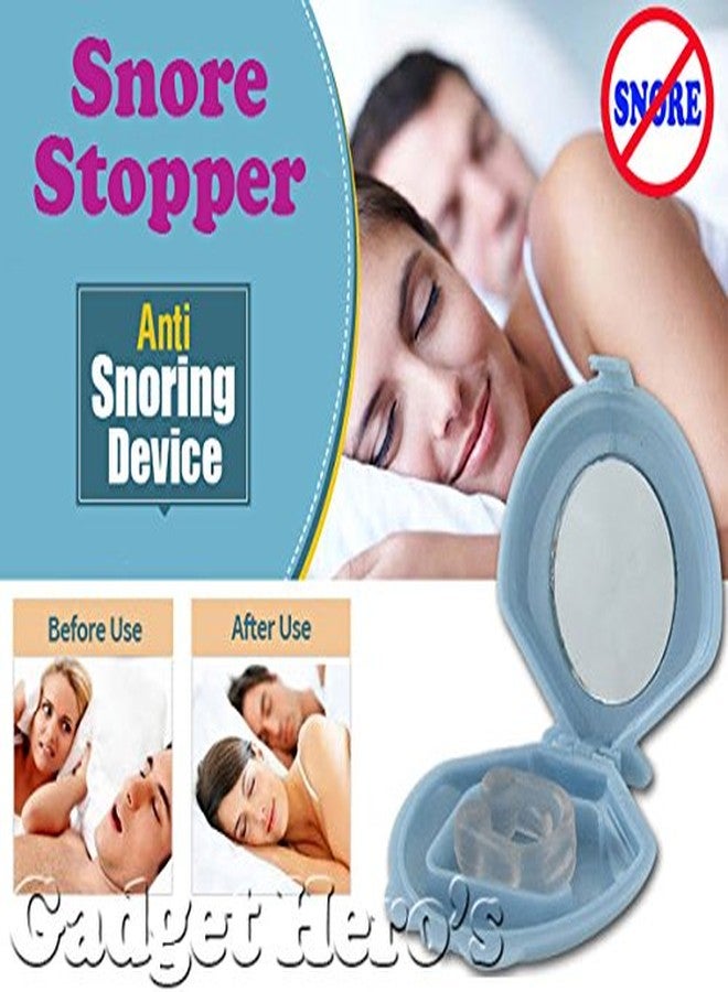 Gadget Hero's Snore Stopper, Anti Snore Silicone Nose Clip with Carry Case. - Image 1