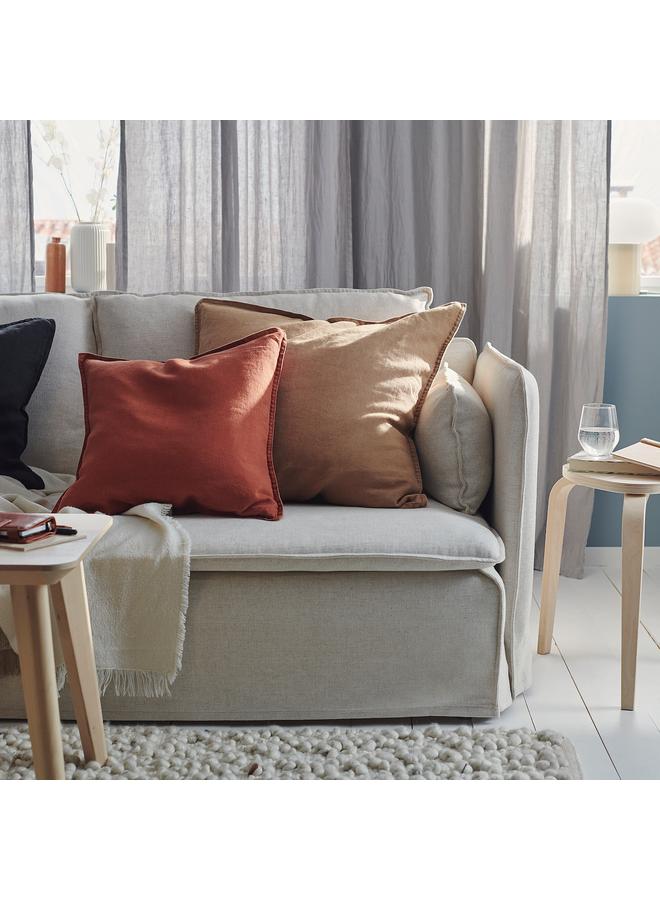 زبون غطاء وسادة، أحمر-بني، 50×50 سم - Image 3