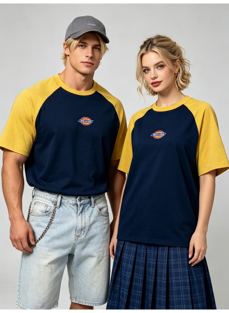 Dickies Loose short-sleeved T-shirts for men and women with shoulder inserts in summer with contrast stitching. - Image 4