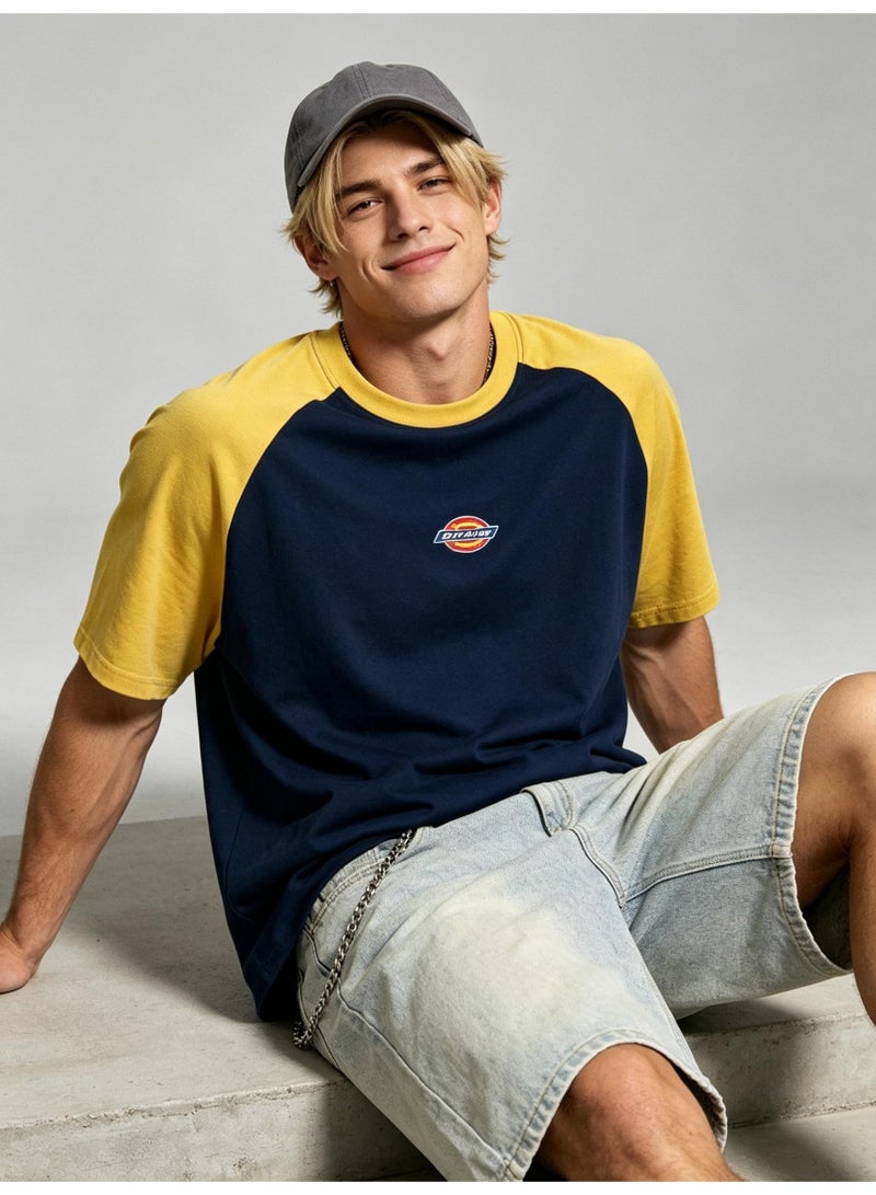 Dickies Loose short-sleeved T-shirts for men and women with shoulder inserts in summer with contrast stitching. - Image 1