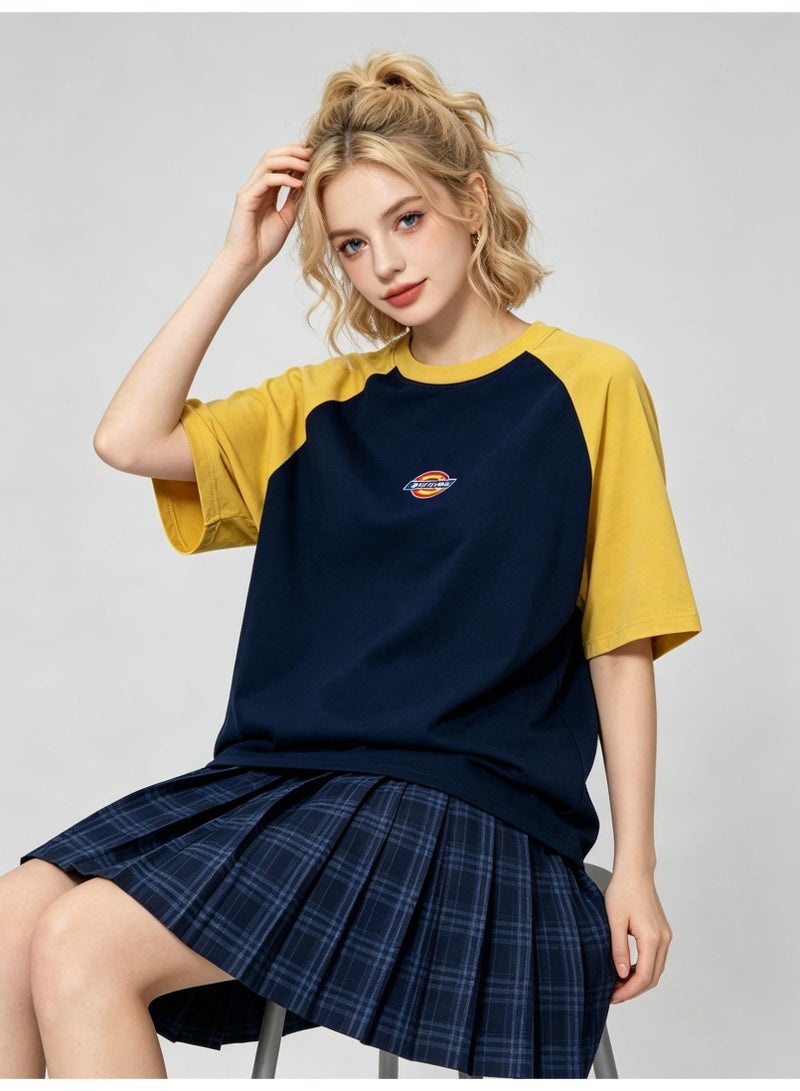 Dickies Loose short-sleeved T-shirts for men and women with shoulder inserts in summer with contrast stitching. - Image 3