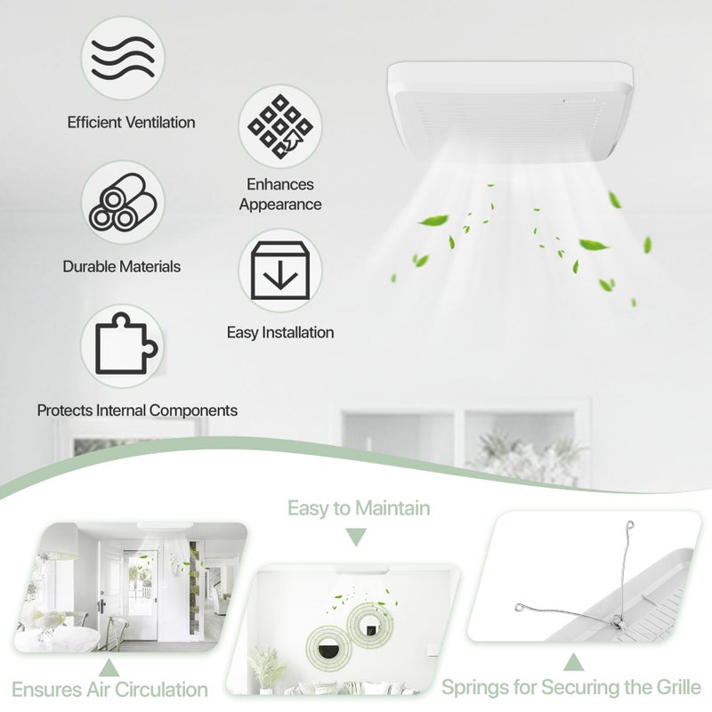 SurpLee FGR101S / FGR101 Bathroom Ventilation Exhaust Fan Grille Cover,Compatible with Broan-NuTone 670, 671, 688, 689, 695, 696N, 771, E050, E070, Fits 7-1/2" x 7-1/4" housings (1 Pack) - Image 4