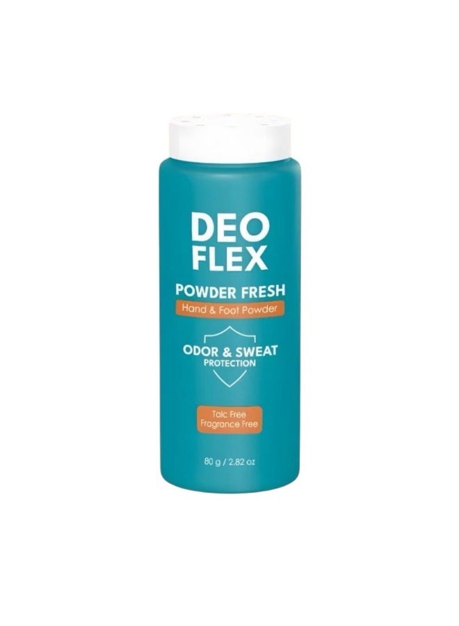 deo flex powder fresh odor and sweat protection 80g