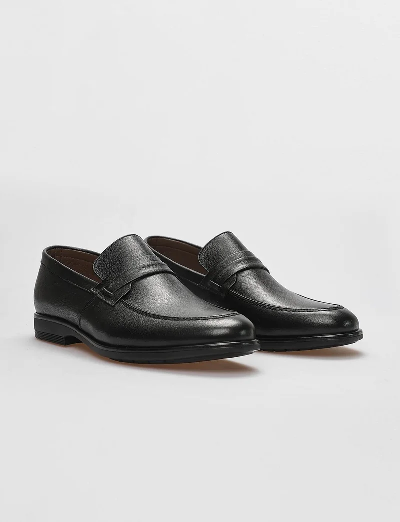 Cabani Genuine Leather Black Men's Classic Shoes