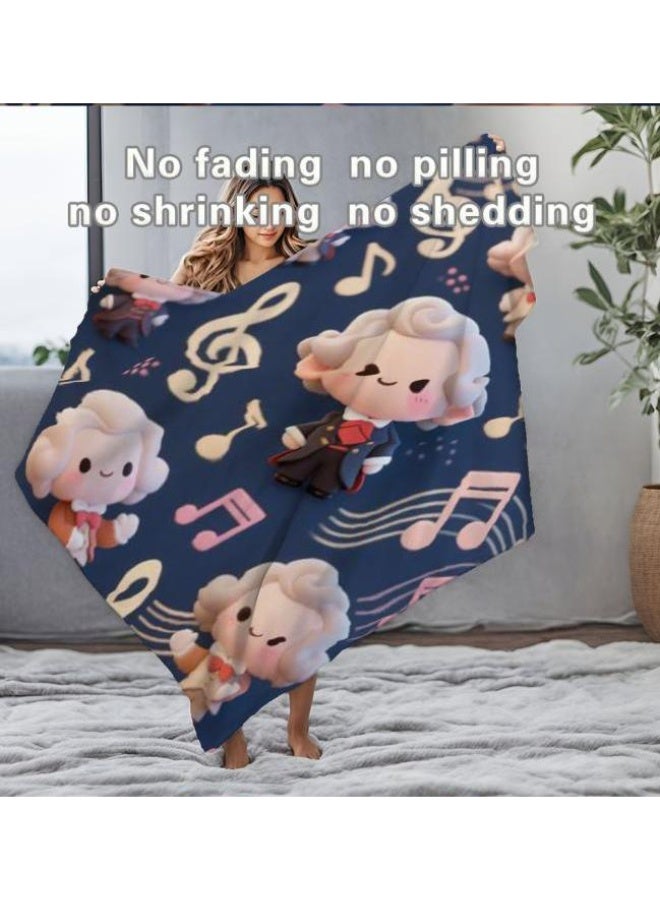 عام بطانية رقيقة من الفانيلا الكرتونية للأطفال والرضع (دافئة ومريحة، ومناسبة للنوم والألعاب) 70 سم * 100 سم - Image 1