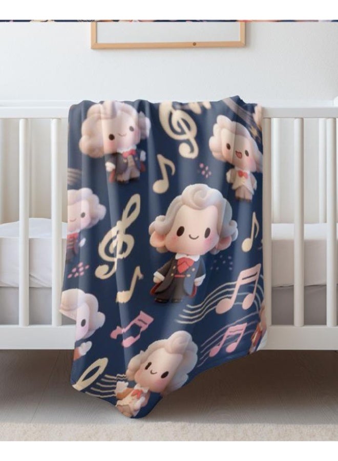 عام بطانية رقيقة من الفانيلا الكرتونية للأطفال والرضع (دافئة ومريحة، ومناسبة للنوم والألعاب) 70 سم * 100 سم - Image 3