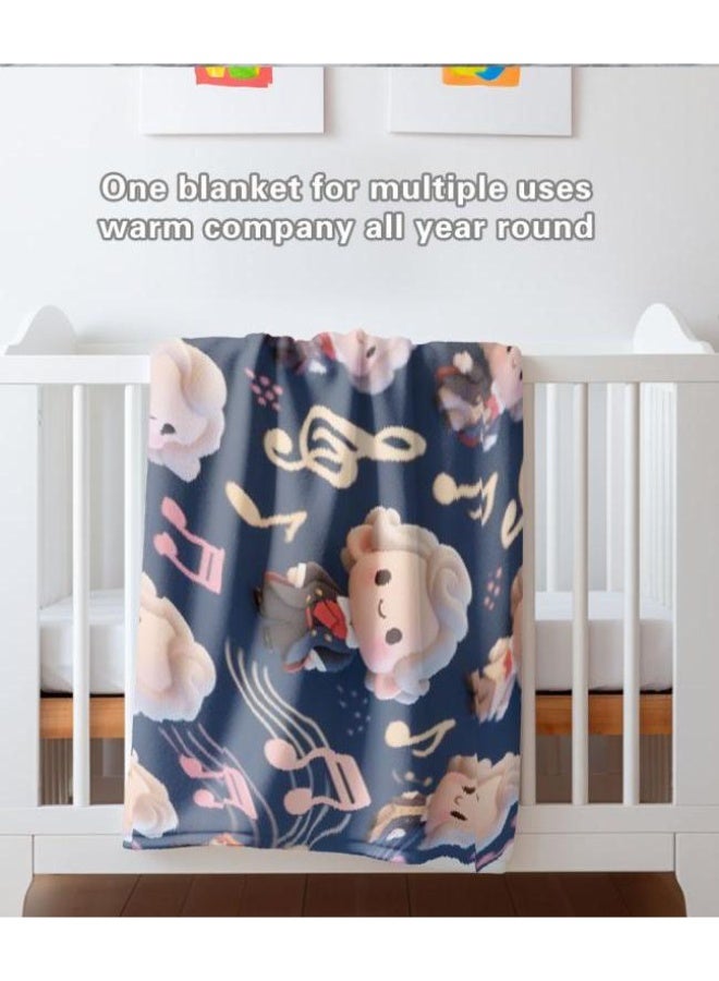 عام بطانية رقيقة من الفانيلا الكرتونية للأطفال والرضع (دافئة ومريحة، ومناسبة للنوم والألعاب) 70 سم * 100 سم - Image 4