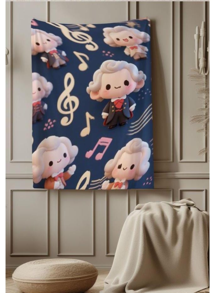 عام بطانية رقيقة من الفانيلا الكرتونية للأطفال والرضع (دافئة ومريحة، ومناسبة للنوم والألعاب) 70 سم * 100 سم - Image 2