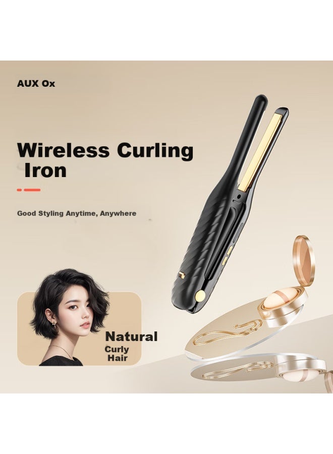 Aux Wireless Hair Straightener For Men, Short Hair Volume Booster, Rechargeable Curling Iron , Bangs Straightening Iron, Straight Hair Curling Iron, Straight Board Clip, Government Subsidy Gift For Boyfriend - Image 1