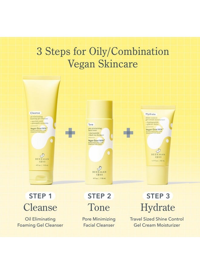 Beekman 1802 Shine Control Gel Cream Face Moisturizer Noncomedogenic 1.7 Fl Oz Deeply Hydrates & Controls Shine With 1% Heptapeptide & Glacier Water Good For Sensitive Skin Cruelty Free  - Image 4