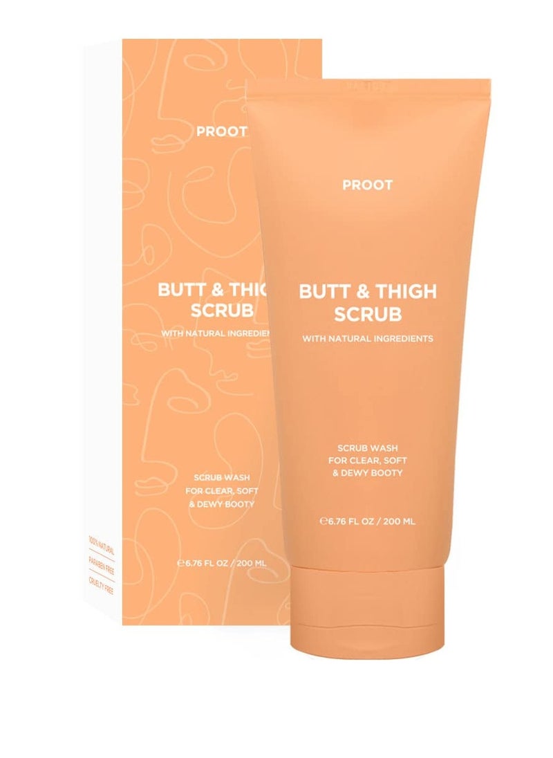 Proot - Butt Scrub Wash + Ingrown Hair Pads Bundle | Exfoliating Booty Scrub Wash and Cotton Pads for KP Bumps, Strawberry Skin, Ingrown Hairs, Butt Acne and Other Body Blemishes - Image 1