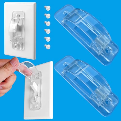 LRANFOW Light Switch Guard Cover, 2 ChildProof Wall Switch Guard Cover for Toggle Light Switch Protects Your Lights or Circuits from being Accidentally Turned On or Off - Image 1