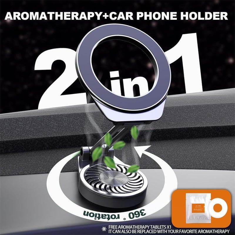 Phone Car Mount, Adjustable Magnetic Holder with Fragrance Diffuser for iPhone & Other Smartphones - Image 3