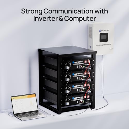 ECO-WORTHY 48V 100Ah LiFePO4 Lithium Battery, 5.12kWh Capacity, Server Rack Battery with Bluetooth, 6000 Cycles, 3U Chassis, Perfect for Off-Grid, Solar, Backup Power - Image 4