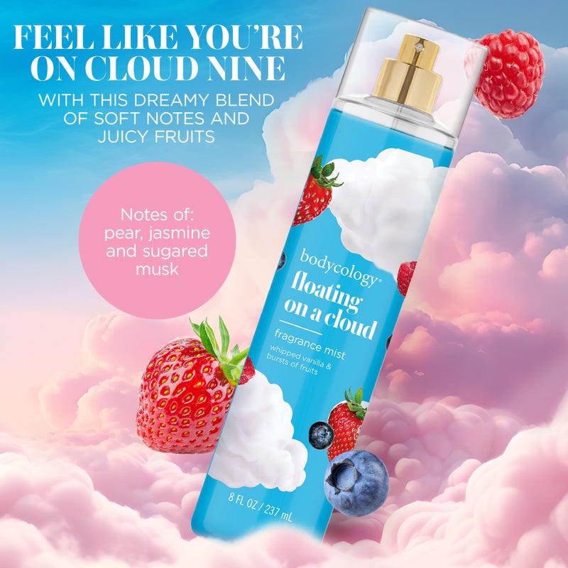 Bodycology باديكولوجي رذاذ الجسم المعطر طويل الأمد، عائم على سحابة، 8 أونصة سائلة - Image 2