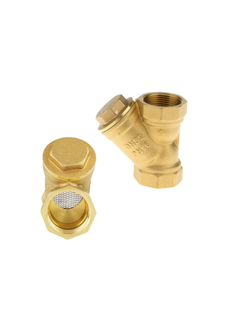 Brass Female Threaded Y Shaped Brass Strainer Filter Valve for Water, HVAC & Plumping Application (3/4 Inch)  - Image 1