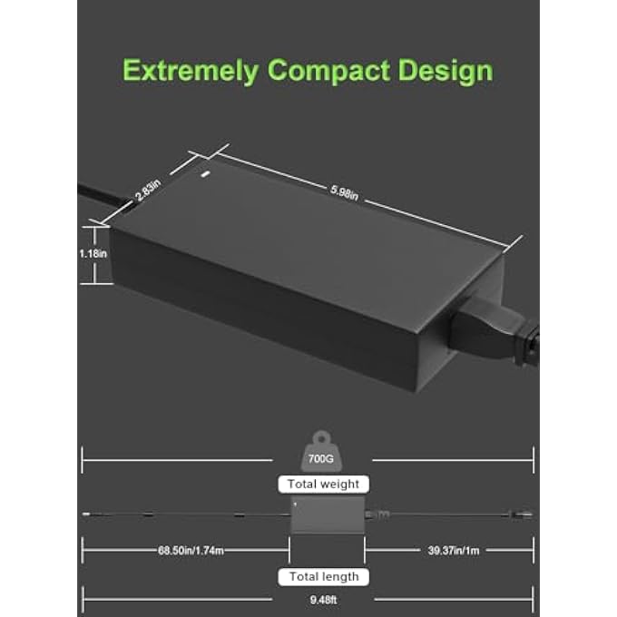 rayihni 180W CHARGER COMPATIBLE WITH DELL G15 G7 G5 G3 PRECISION 7670 7550 7530 3551 3530 ALIENWARE M17 M15 17 15 13 14 M17X OPTIPLEX 3280 INSPIRON 2350 AIO DESKTOP AND WD19 WD15 DOCK - Image 3