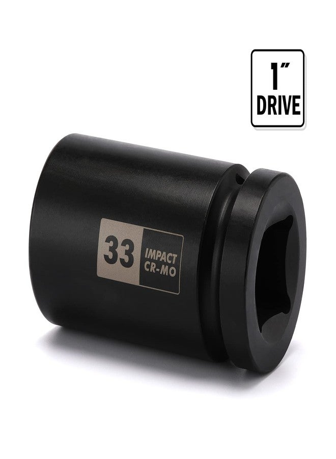 EMENTOL 1 Inch Drive Deep Spindle Axle Nut Impact Socket, CR-MO, 6 Point, Metric, Deep 6PT Impact Socket - 33mm - Image 5