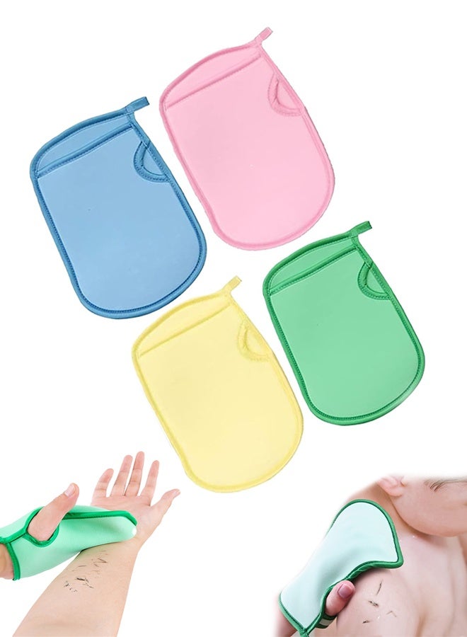 Lemon 4PCS Esponja Saca Mugre Del Cuerpo, Esponjas Saca Mugre, Dead Skin Remover Glove, Body Scrubbing Mitt Bath - Image 1