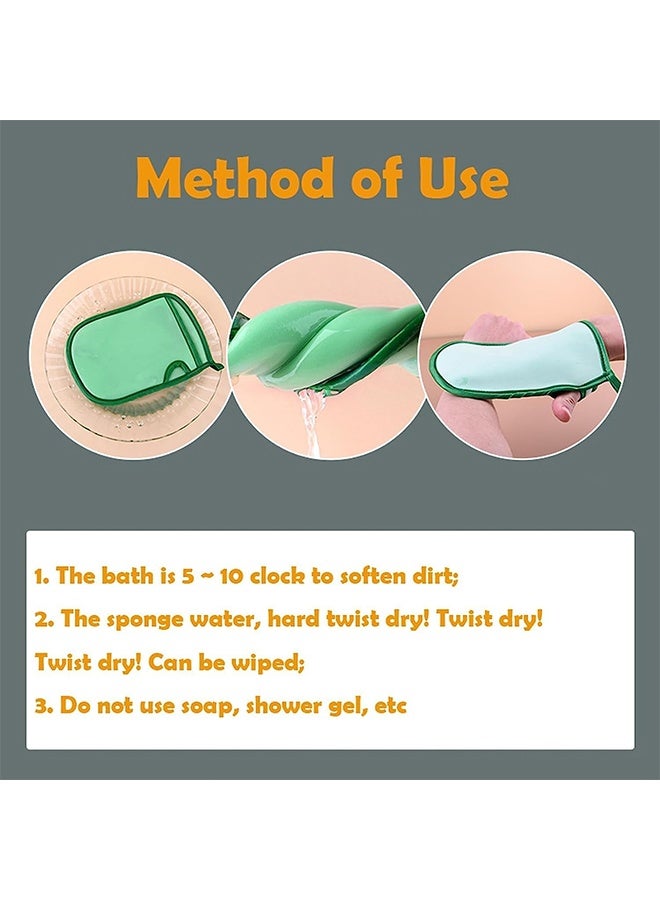 Lemon 4PCS Esponja Saca Mugre Del Cuerpo, Esponjas Saca Mugre, Dead Skin Remover Glove, Body Scrubbing Mitt Bath - Image 5
