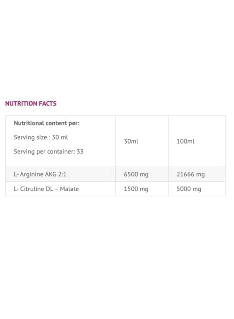 VIKING FORCE LABORATORIES Viking AAKG liquid- Forest Fruits Flavour Pre-workout supplement, 1000ml pack, Improved supply of nutrients - Image 3