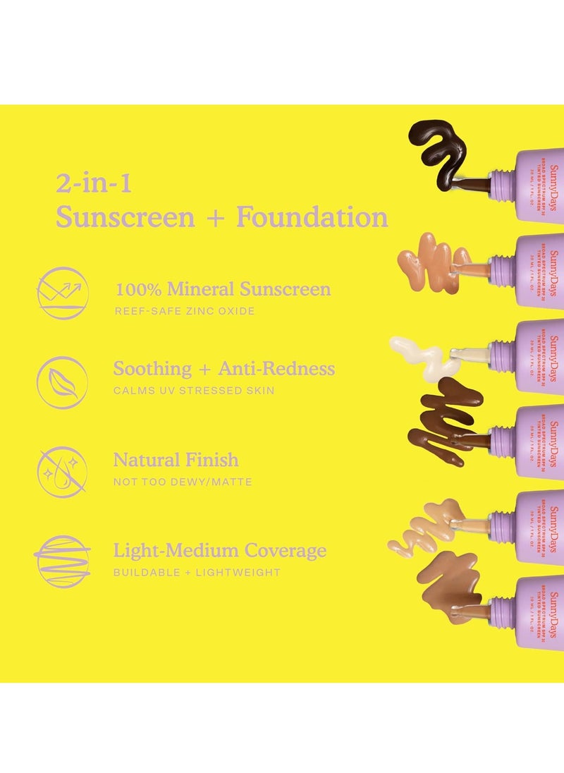 TOWER 28 Tower 28 Beauty SunnyDays SPF 30 Tinted Mineral Sunscreen - For Sensitive Skin - 2-in-1 Facial Broad Spectrum UVA/UVB Protection + Foundation - Shade 15 MELROSE - Light with Warm Undertones, 1 Fl Oz  - Image 3