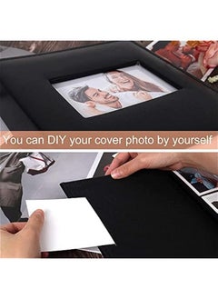 KHAJUL Leather Photo Album for 6-Inch Photos (10x15cm) 300 Photos Capacity, Handmade DIY Scrapbook, Horizontal Layout, Black  - Image 2