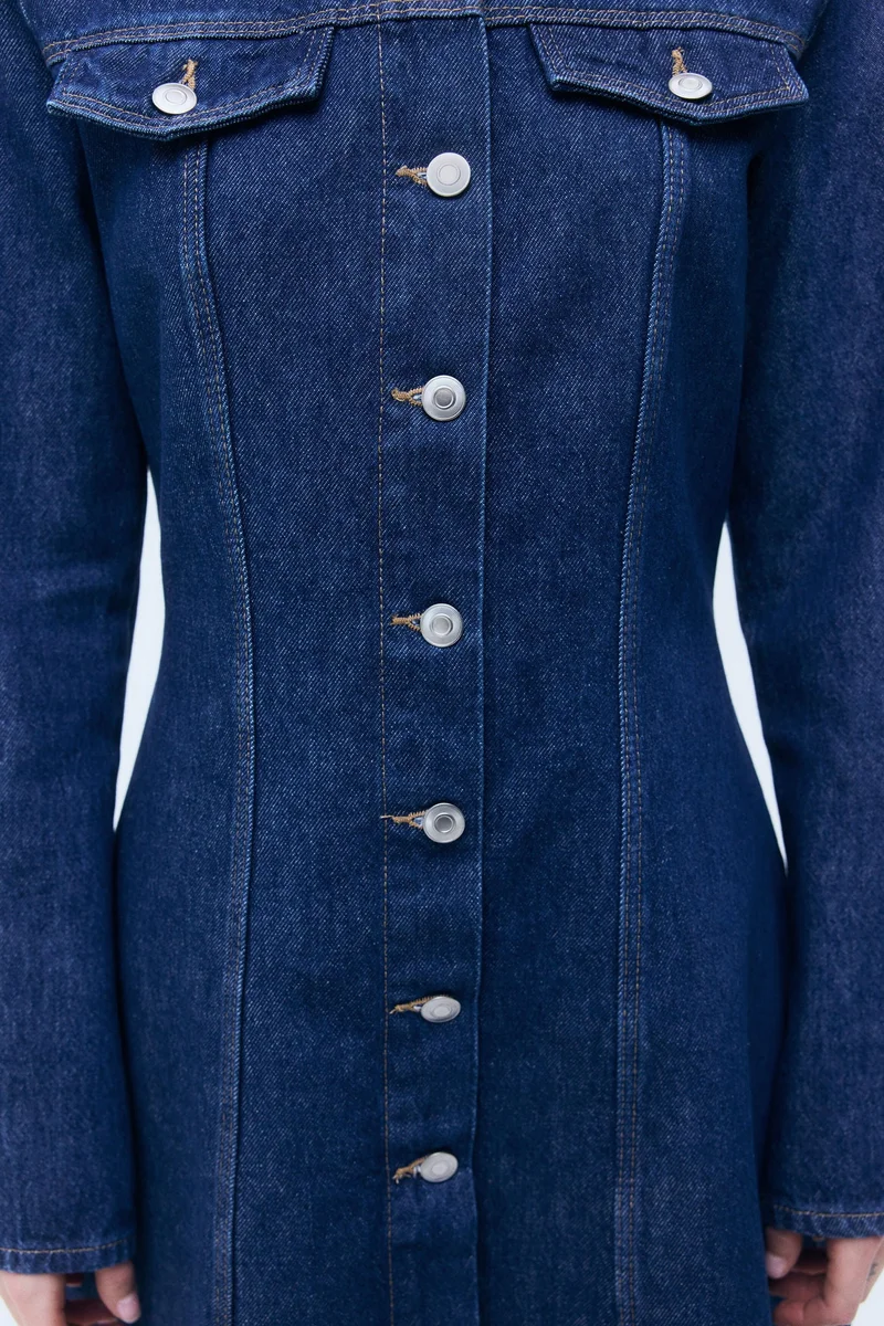 H&M Flared-skirt denim dress