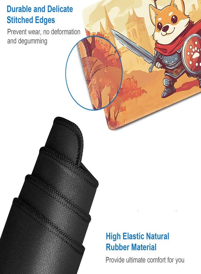 JVGFYNKL for MTG Game Playmat - 24 x 14 inches with Dices and Storage Bags, Non-Slip Base for TCG and Board Game Card Mats, Trading Card Games Mat, Cute Corgi Warrior Pattern Collectible Card Playmats - Image 4