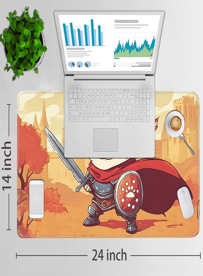 JVGFYNKL for MTG Game Playmat - 24 x 14 inches with Dices and Storage Bags, Non-Slip Base for TCG and Board Game Card Mats, Trading Card Games Mat, Cute Corgi Warrior Pattern Collectible Card Playmats - Image 2