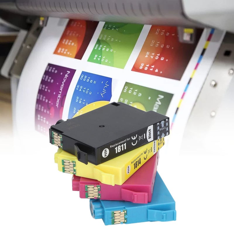 4 Color Ink Cartridges Replacement For Inkjet Printer Black Cyan Magenta Yellow - Image 3