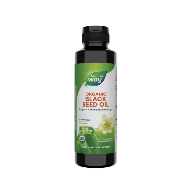 Natures Way Organic Black Seed Oil Supports Antioxidants Pathways ColdPressed Vegan Gluten Free 8 fl oz Packaging May Vary