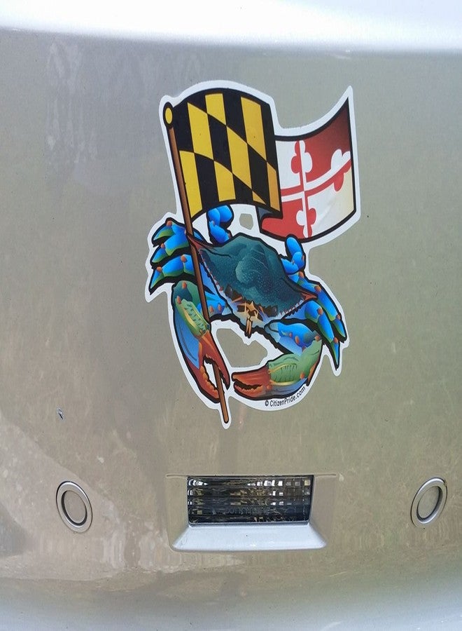 Citizen Pride Blue Crab Maryland Banner 5x4.5 inches Sticker Decal die Cut Vinyl - Made in USA - Image 5