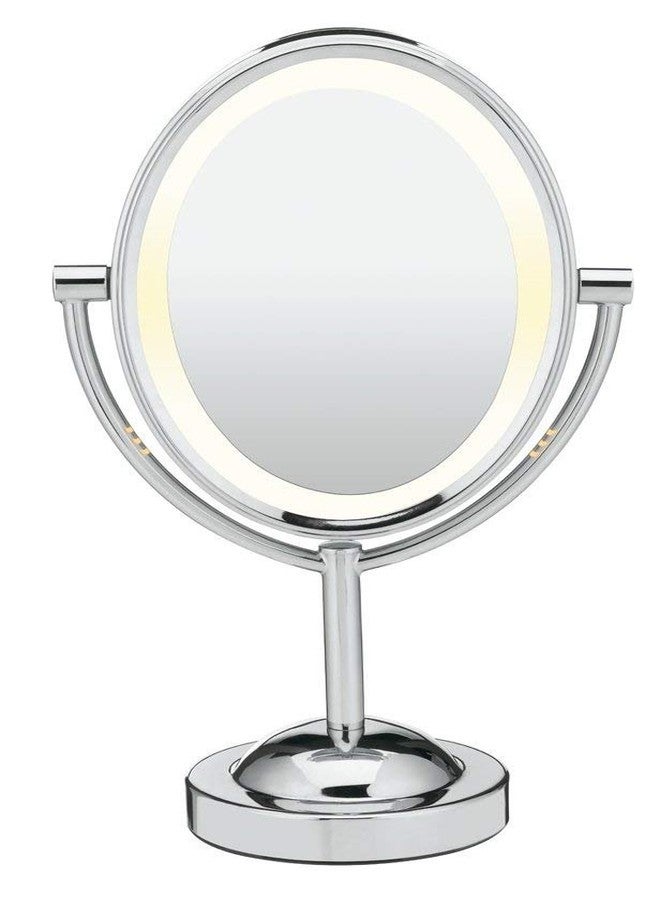 Conair Lighted Makeup Mirror, LED Vanity Mirror, 1X/7X Magnifying Mirror, Double Sided, Corded in Polished Chrome - Image 1
