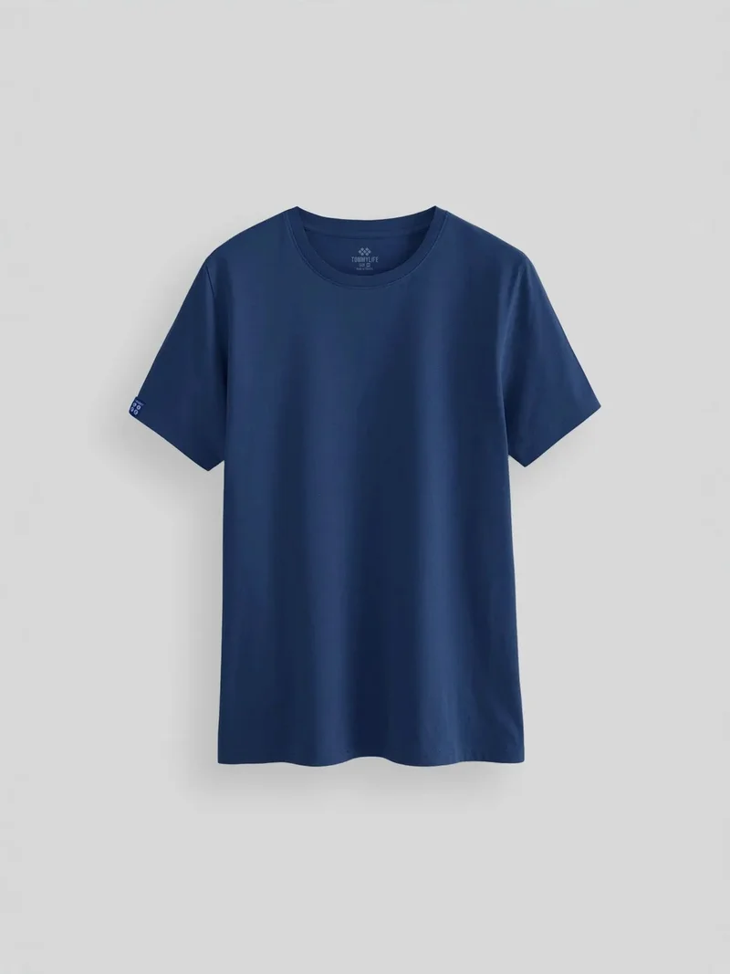 تومي لايف TOMMY Men's Cotton Elastane Crew Neck T-Shirt